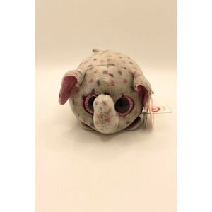 Ty Teeny Tys Trunks the Elephant Grey Pink Spotted Plush Stuffed Animal Toy